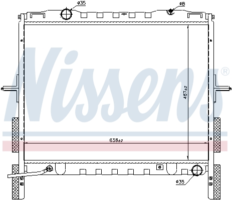 Radiator, engine cooling - 66658 NISSENS