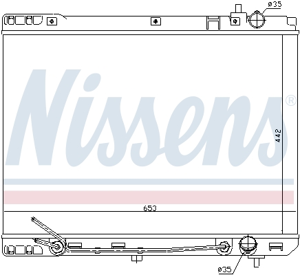 Radiator, engine cooling - 66671 NISSENS