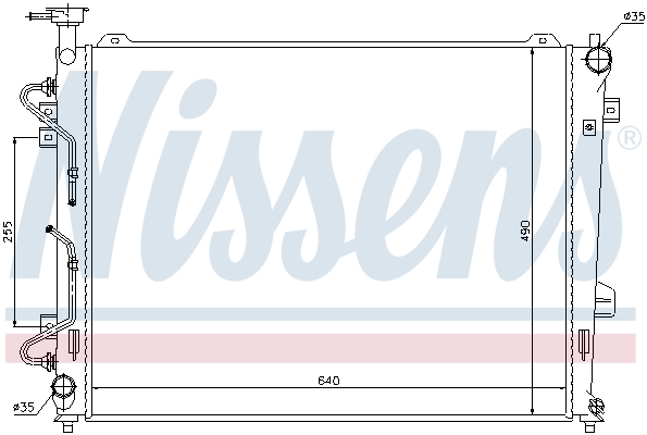 Radiator, engine cooling - 66685 NISSENS
