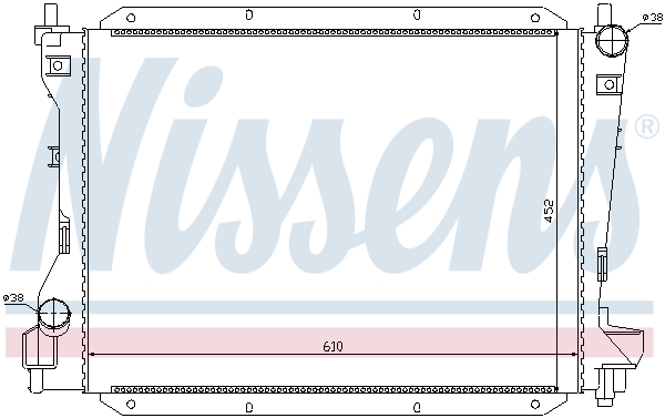 Radiator, engine cooling - 66703 NISSENS