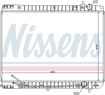 Radiator, engine cooling - 66759 NISSENS