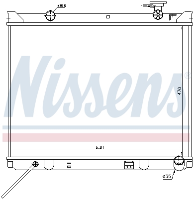 Radiator, engine cooling - 66766 NISSENS