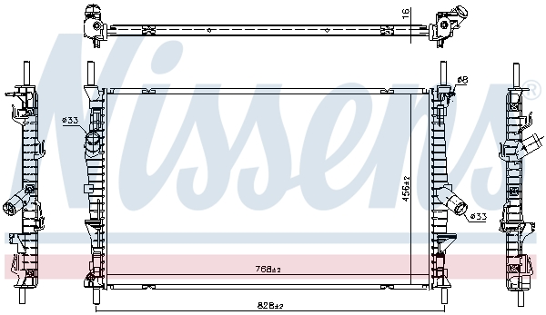 Radiator, engine cooling - 66861 NISSENS