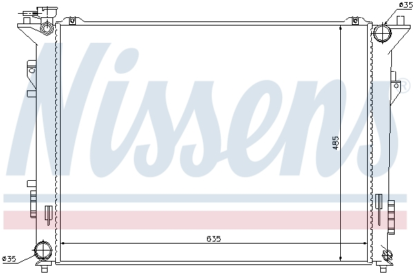 Radiator, engine cooling - 66998 NISSENS