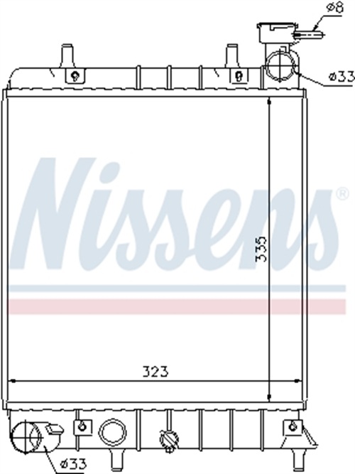 Radiator, engine cooling - 67022 NISSENS