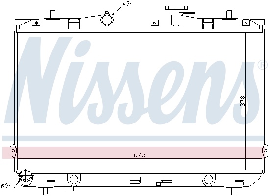 Radiator, engine cooling - 67024 NISSENS