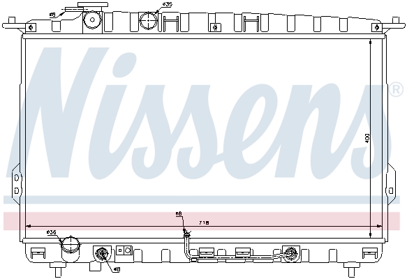 Radiator, engine cooling - 67027 NISSENS