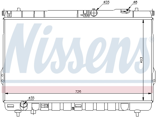 Radiator, engine cooling - 67031 NISSENS