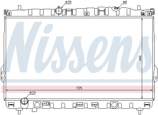 Radiator, engine cooling - 67032 NISSENS