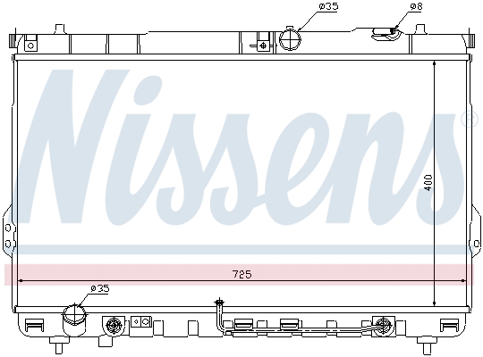 Radiator, engine cooling - 67036 NISSENS