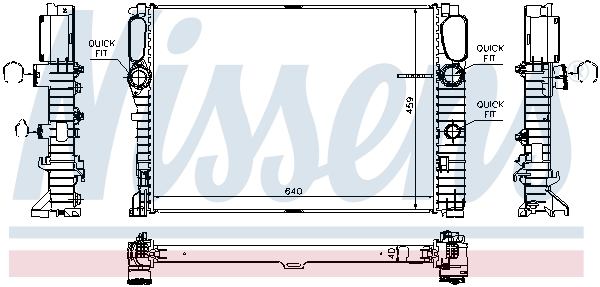 Radiator, engine cooling - 67105 NISSENS