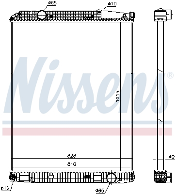 Radiator, engine cooling - 671690 NISSENS