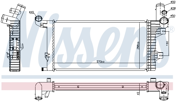 Radiator, engine cooling - 67172 NISSENS