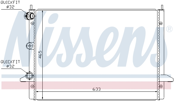 Radiator, engine cooling - 67303 NISSENS