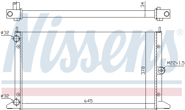 Radiator, engine cooling - 67305 NISSENS