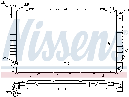 Radiator, engine cooling - 67327 NISSENS