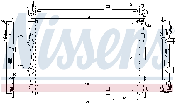 Radiator, engine cooling - 67361 NISSENS