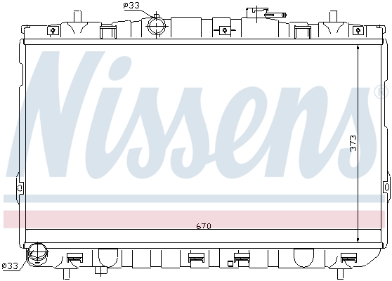 Radiator, engine cooling - 67467 NISSENS