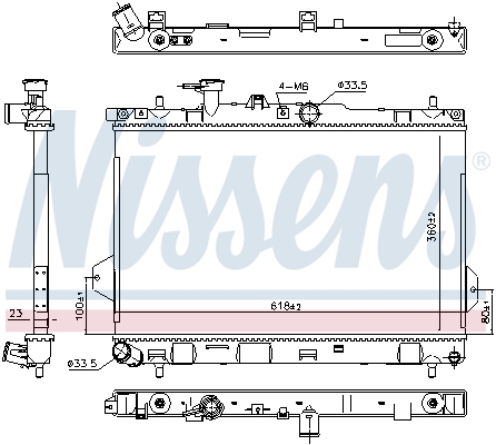 Radiator, engine cooling - 67481 NISSENS