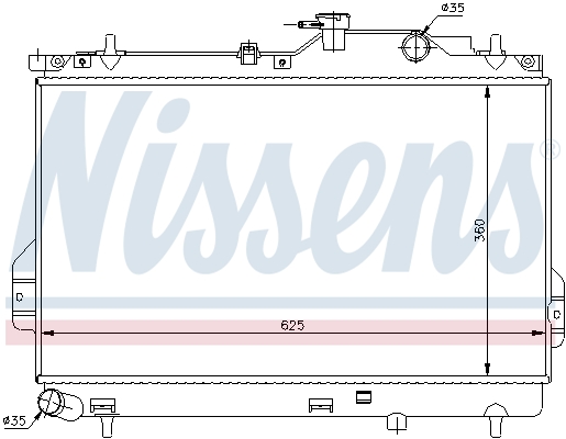 Radiator, engine cooling - 67484 NISSENS