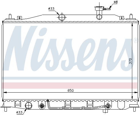 Radiator, engine cooling - 67503 NISSENS