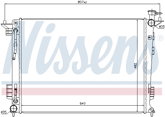 Radiator, engine cooling - 67514 NISSENS