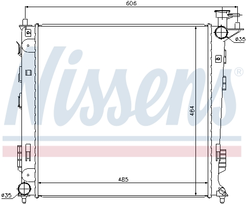 Radiator, engine cooling - 67517 NISSENS