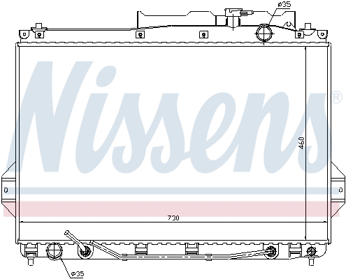 Radiator, engine cooling - 67527 NISSENS