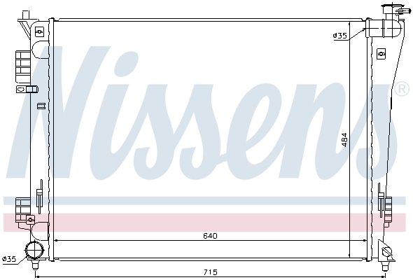 Radiator, engine cooling - 67550 NISSENS