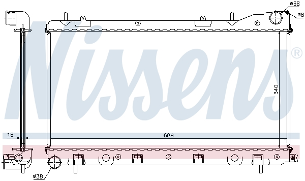 Radiator, engine cooling - 67706A NISSENS