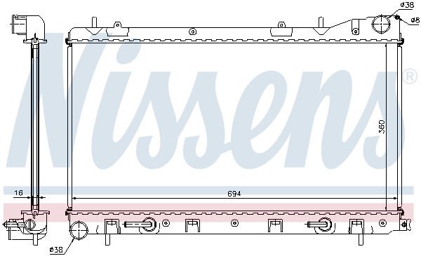 Radiator, engine cooling - 67712 NISSENS