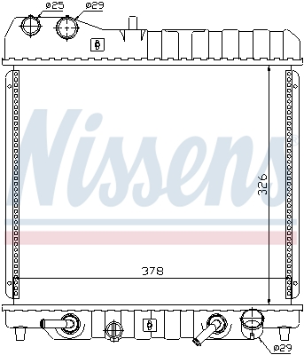 Radiator, engine cooling - 68111 NISSENS