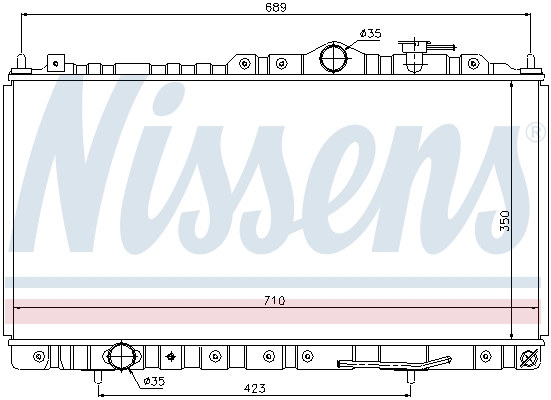 Radiator, engine cooling - 68180 NISSENS