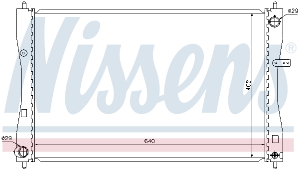 Radiator, engine cooling - 68184 NISSENS
