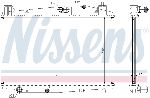Radiator, engine cooling - 68506 NISSENS