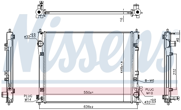 Radiator, engine cooling - 686802 NISSENS