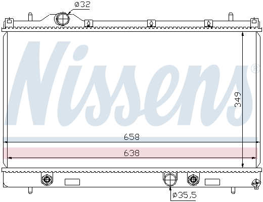 Radiator, engine cooling - 69209 NISSENS