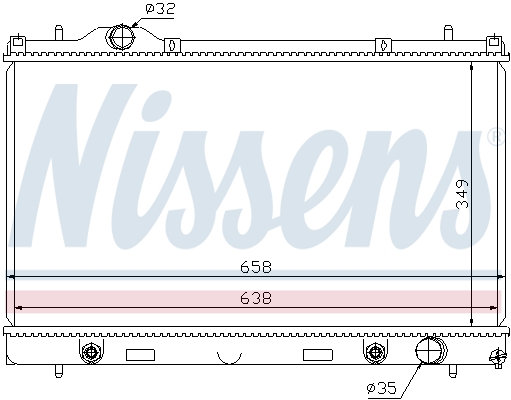Radiator, engine cooling - 69210 NISSENS