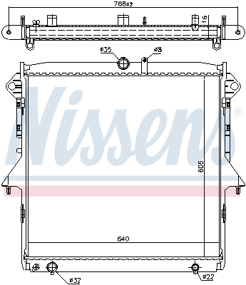 Radiator, engine cooling - 69245 NISSENS