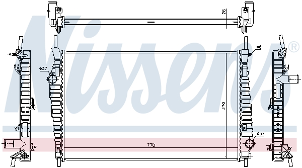 Radiator, engine cooling - 69247 NISSENS