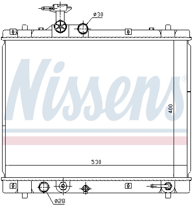 Radiator, engine cooling - 69402 NISSENS