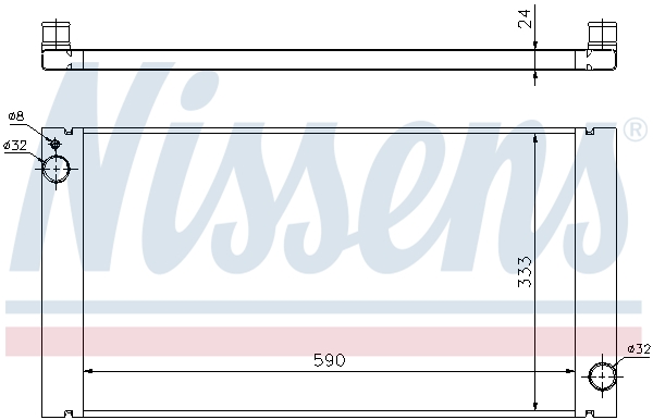Radiator, engine cooling - 69705 NISSENS