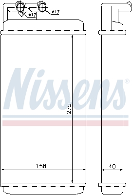 Теплообменник, отопление салона - 70220 NISSENS