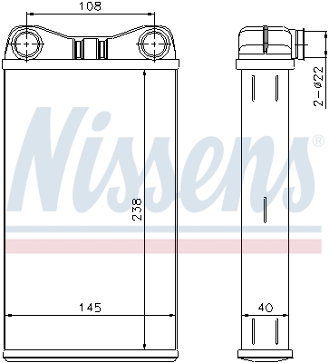 Теплообменник, отопление салона - 70227 NISSENS