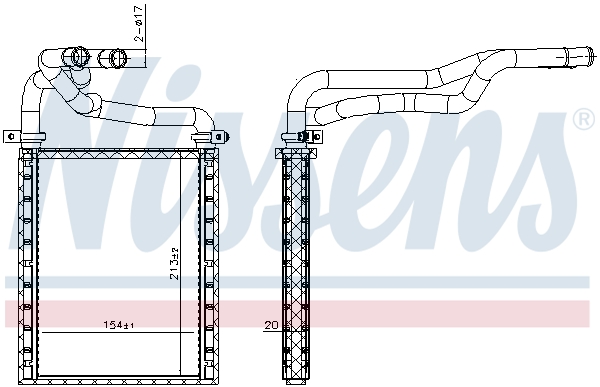 Heat Exchanger, interior heating - 707191 NISSENS