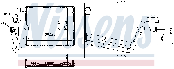 Heat Exchanger, interior heating - 707245 NISSENS