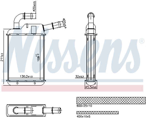 Heat Exchanger, interior heating - 707279 NISSENS