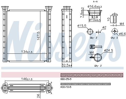 Heat Exchanger, interior heating - 707280 NISSENS