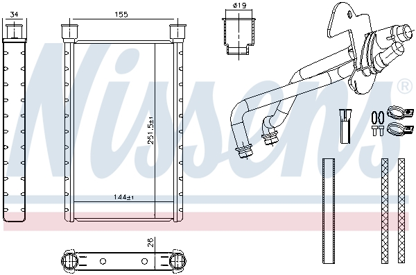 Heat Exchanger, interior heating - 707282 NISSENS