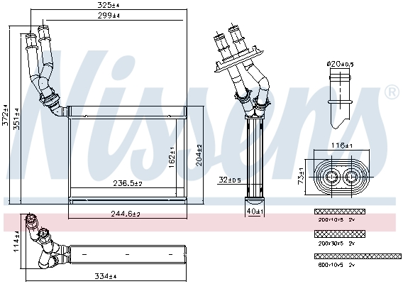 Heat Exchanger, interior heating - 707299 NISSENS